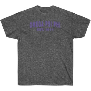 Omega Psi Phi Established T-Shirt(Charcoal Grey)