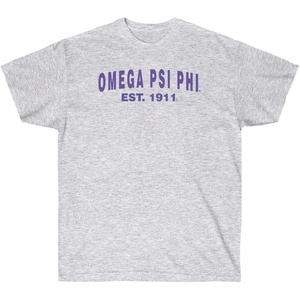 Omega Psi Phi Established T-Shirt(Light Grey)