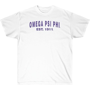 Omega Psi Phi Established T-Shirt(White)