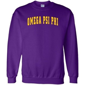 Omega Psi Phi Letterman Crewneck Sweatshirts(Purple)
