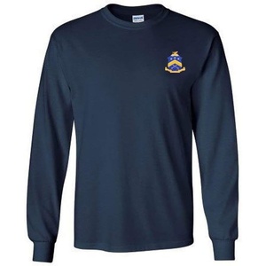 Pi Kappa Phi Fraternity Crest Longsleeve Tee(Navy Blue)