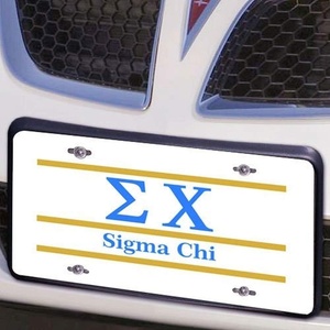 Sigma Chi Lettered Lines License Cover