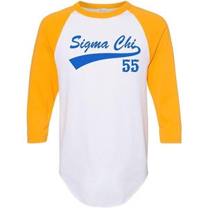 Sigma Chi Tail Year Raglan(White W/Gold)