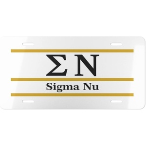 Sigma Nu Lettered Lines License Covers