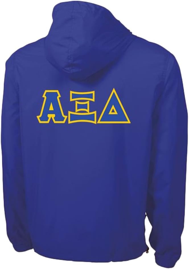 image:imageAlpha Xi Delta Tackle Twill Lettered Pack N Go PulloverRoyal Blue
