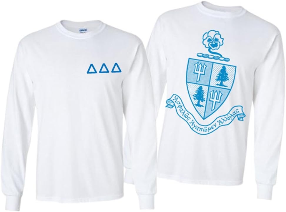 image:imageDelta Delta Delta World Famous Crest Long Sleeve TShirtWhite