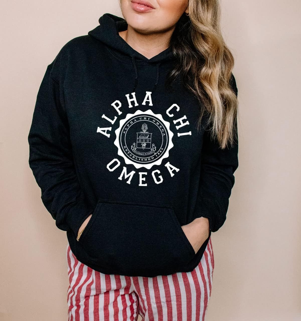 image:imageGreekgear Alpha Chi Omega Unisex College Seal HoodieBlack