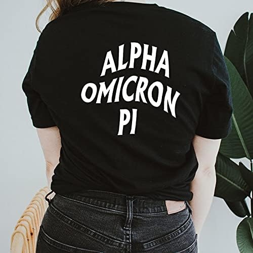 image:imageGreekgear Alpha Omicron Pi AOII Social TeeBlack