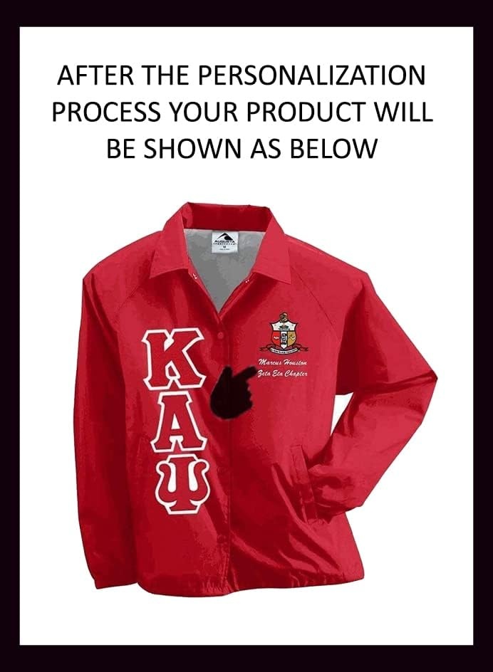 image:imageGreekgear Personalized Kappa Alpha Psi Crossing JacketRed
