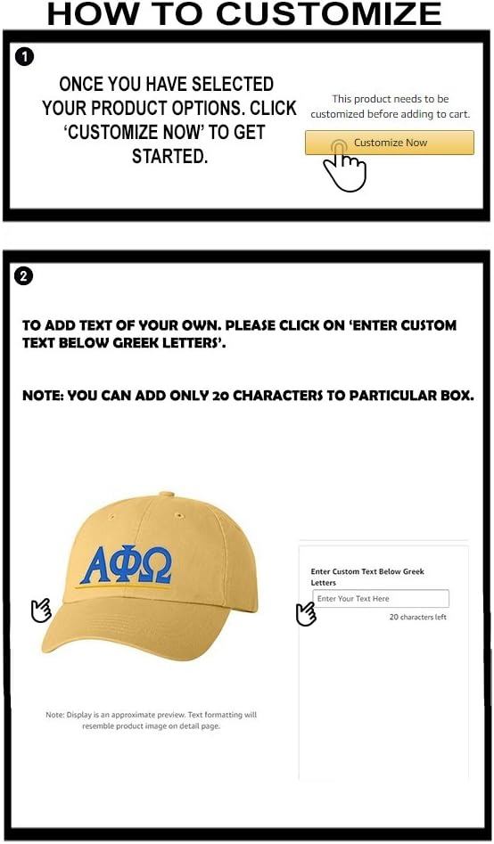 image:imagePersonalized Alpha Phi Omega Greek Line HatLight Gold