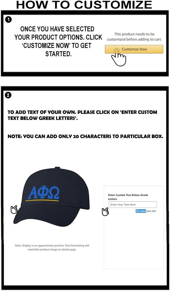 image:imagePersonalized Alpha Phi Omega Greek Line HatNavy Blue