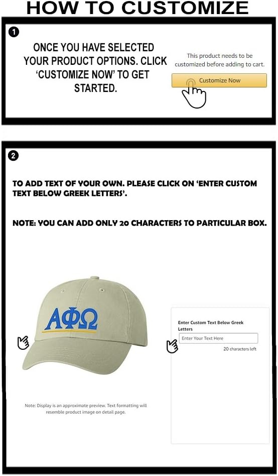 image:imagePersonalized Alpha Phi Omega Greek Line HatTan