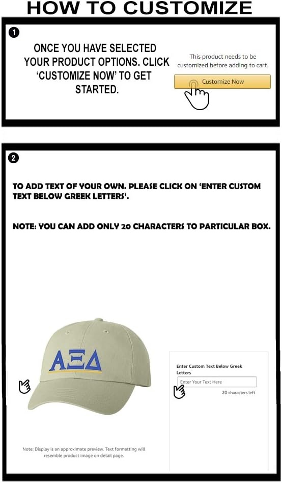 image:imagePersonalized Alpha Xi Delta Greek Line HatTan