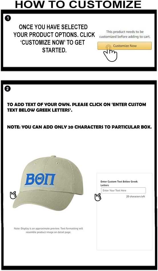 image:imagePersonalized Beta Theta PI Greek Line HatTan