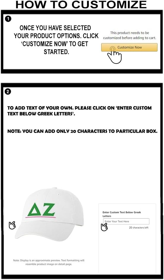 image:imagePersonalized Delta Zeta Greek Line HatWhite