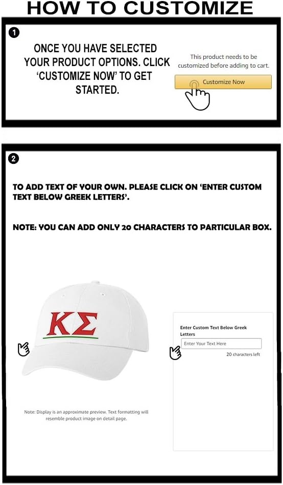 image:imagePersonalized Kappa Sigma Greek Line HatWhite
