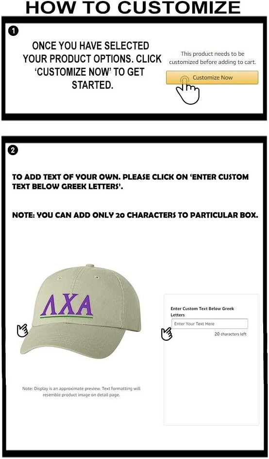image:imagePersonalized Lambda Chi Alpha Greek Line HatTan