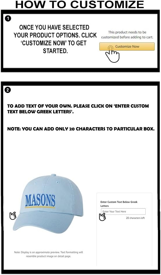image:imagePersonalized Masons Greek Line HatLight Blue