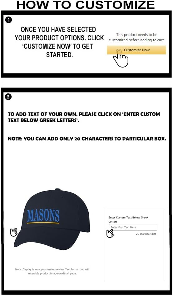 image:imagePersonalized Masons Greek Line HatNavy Blue