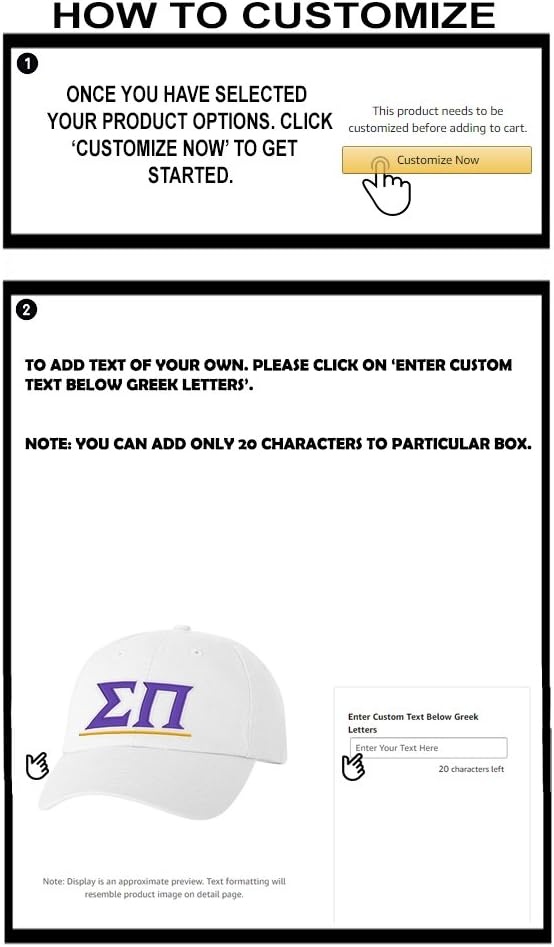 image:imagePersonalized Sigma PI Greek Line HatWhite