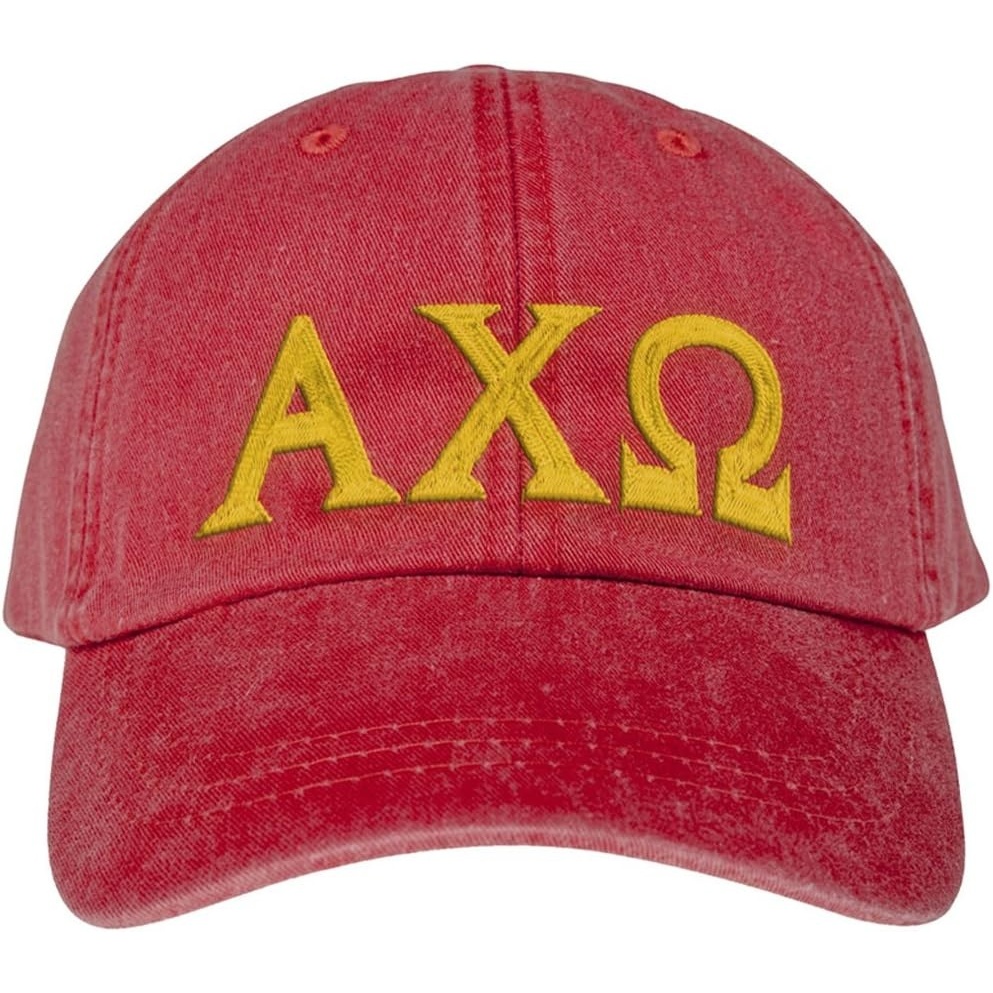 image:imageAlpha Chi Omega Chi O Lettered Premium Pastel HatRed