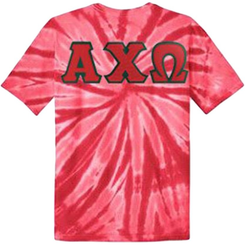 image:imageAlpha Chi Omega Lettered TieDye TShirtsRed