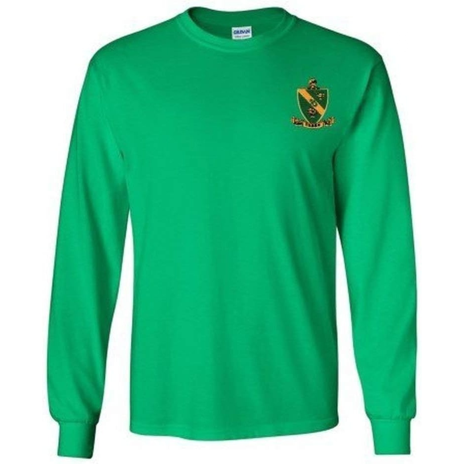 image:imageAlpha Gamma Rho Fraternity Crest Longsleeve TeeIrish Green