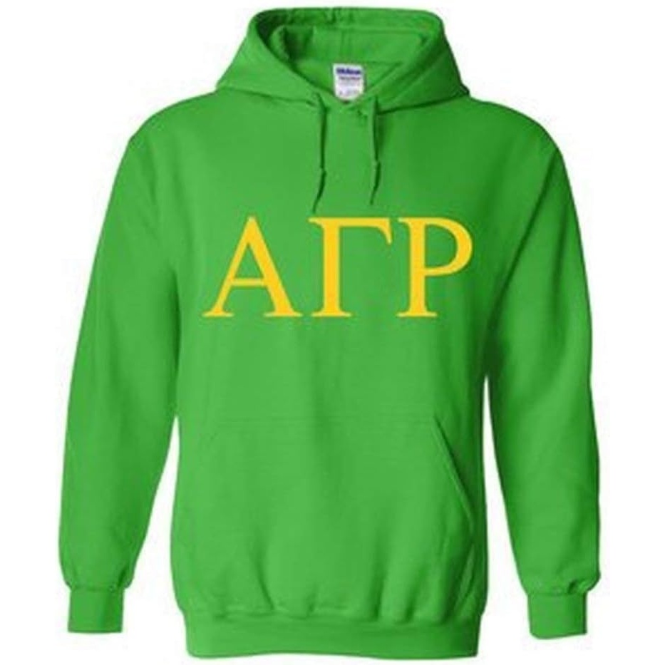 image:imageAlpha Gamma Rho World Famous Greek Hoodie Kelly Green with Gold ImprintKelly Green