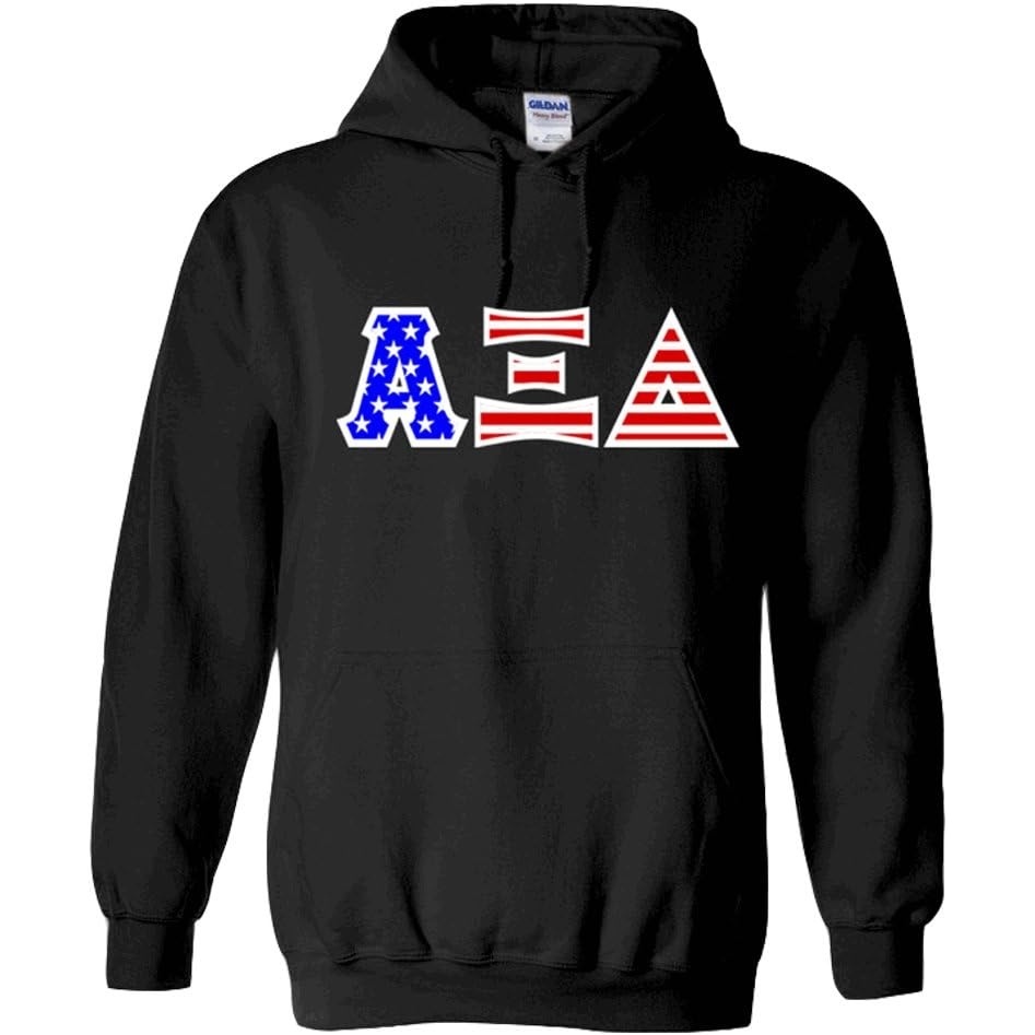 image:imageAlpha XI Delta Greek Letter American Flag HoodieBlack