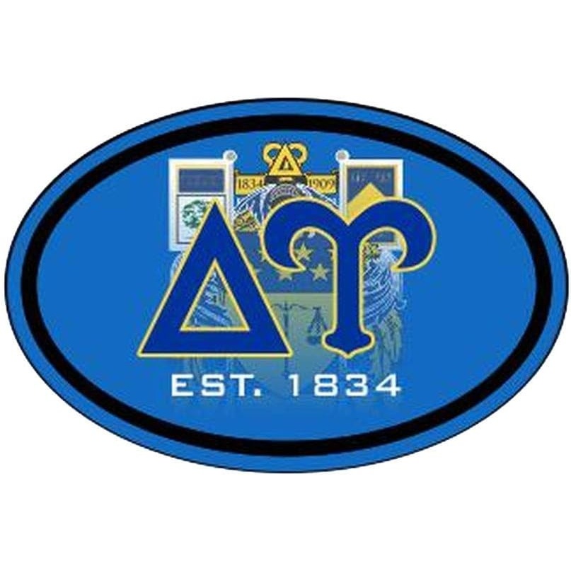 image:imageDelta Upsilon DU Color Oval Decal