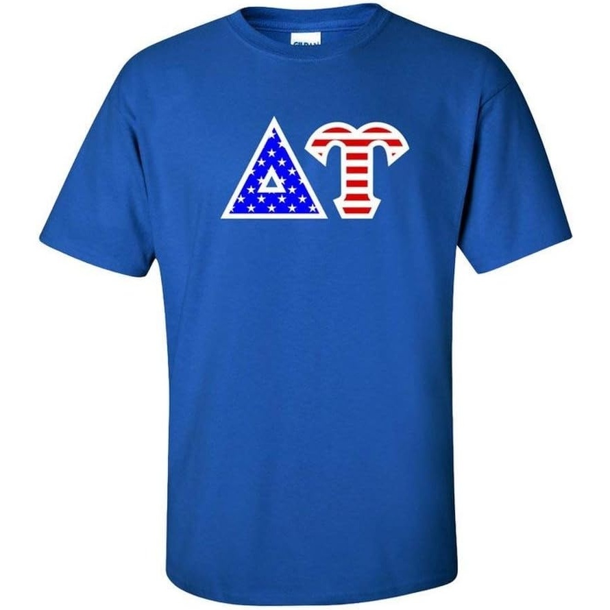 image:imageDelta Upsilon Du Greek Letter American Flag TeeRoyal Blue