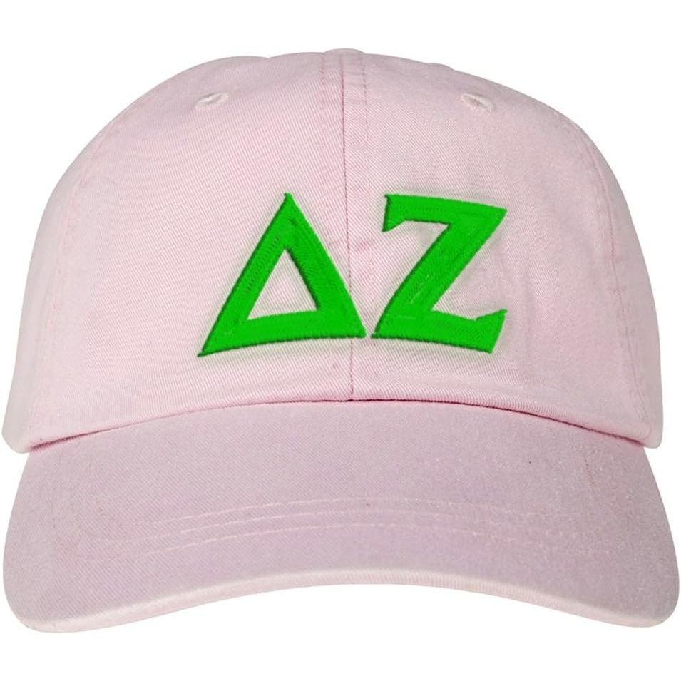 image:imageDelta Zeta Lettered Premium Pastel HatPale Pink