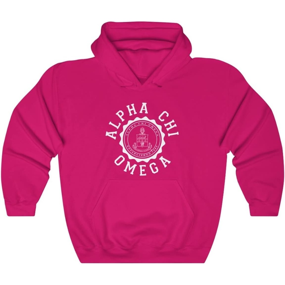 image:imageGreekgear Alpha Chi Omega Unisex College Seal HoodieHeliconia