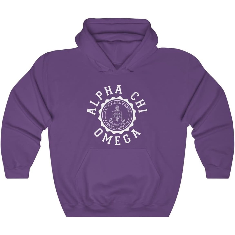 image:imageGreekgear Alpha Chi Omega Unisex College Seal HoodiePurple
