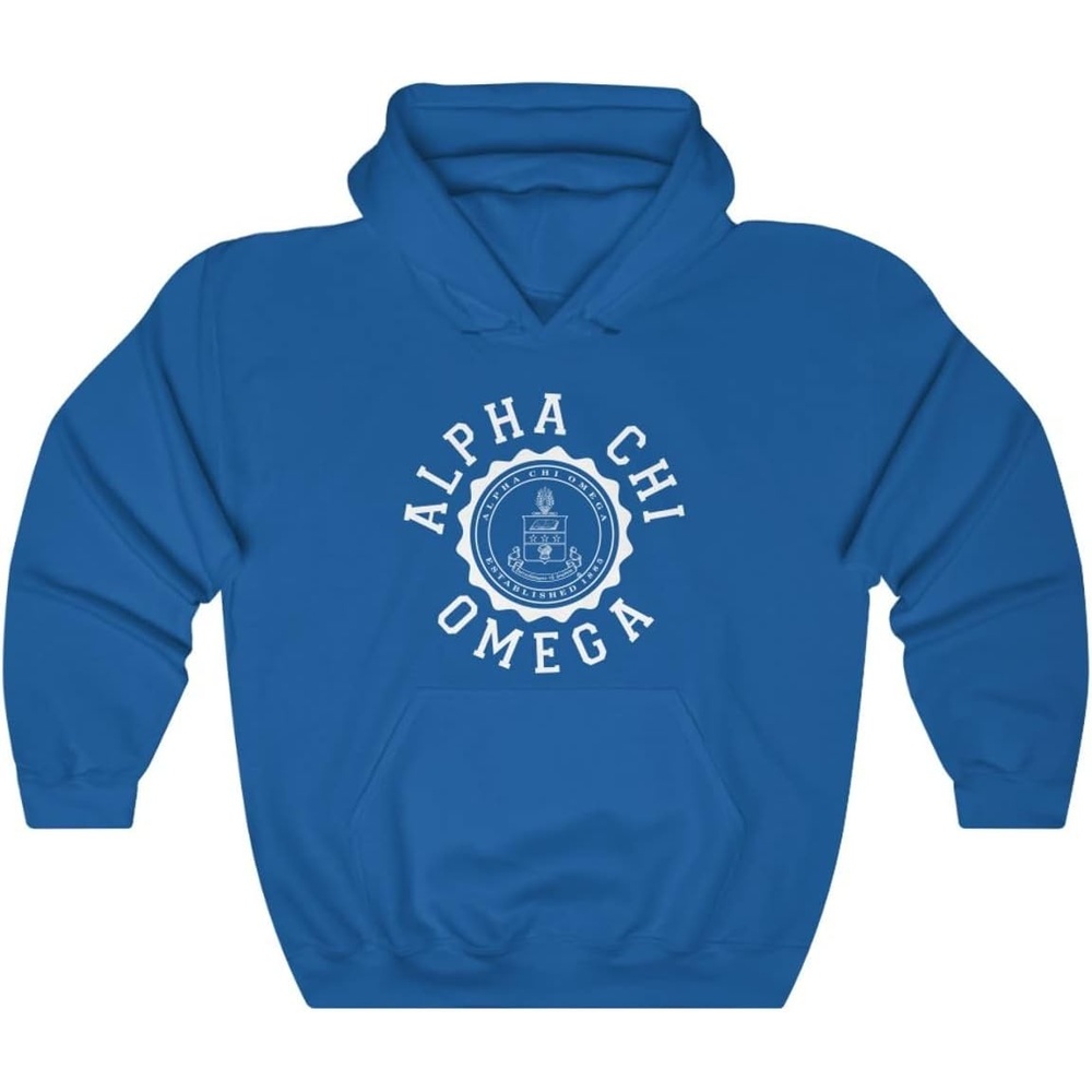 image:imageGreekgear Alpha Chi Omega Unisex College Seal HoodieRoyal