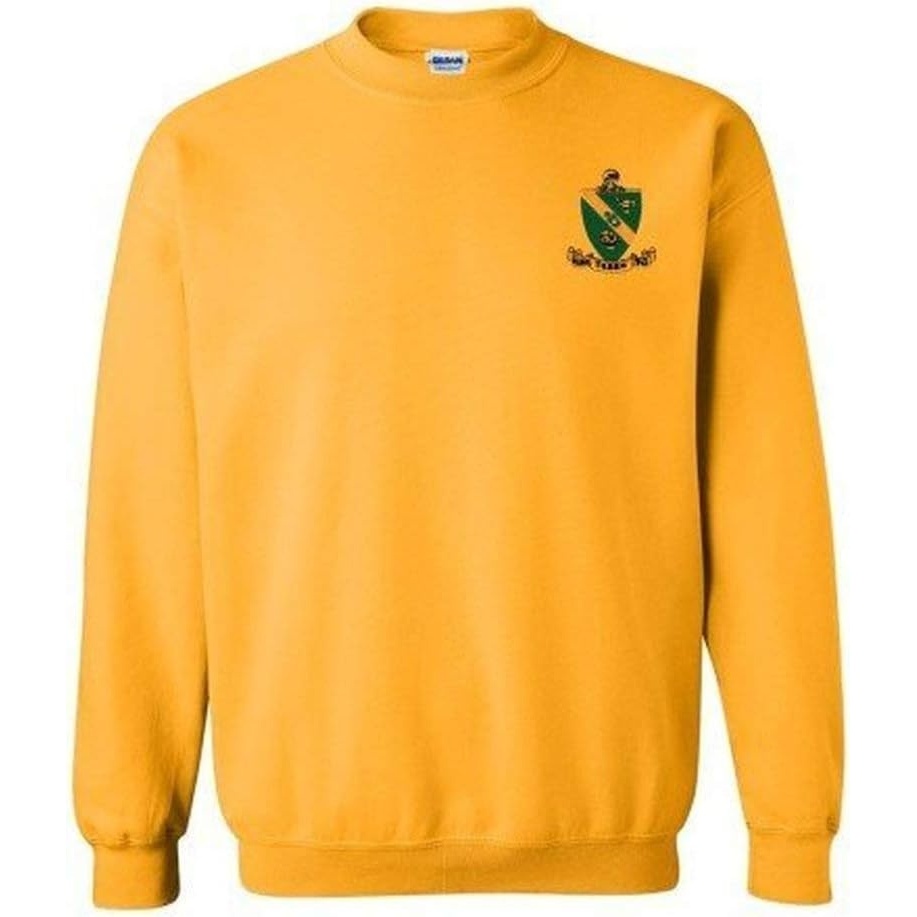 image:imageGreekgear Alpha Gamma Rho World Famous Crest  Shield PATCH Crewneck SweatshirtAthletic Gold