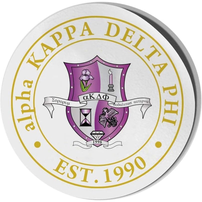 image:imageGreekgear Alpha Kappa Delta Phi Circle Crest Shield Decal