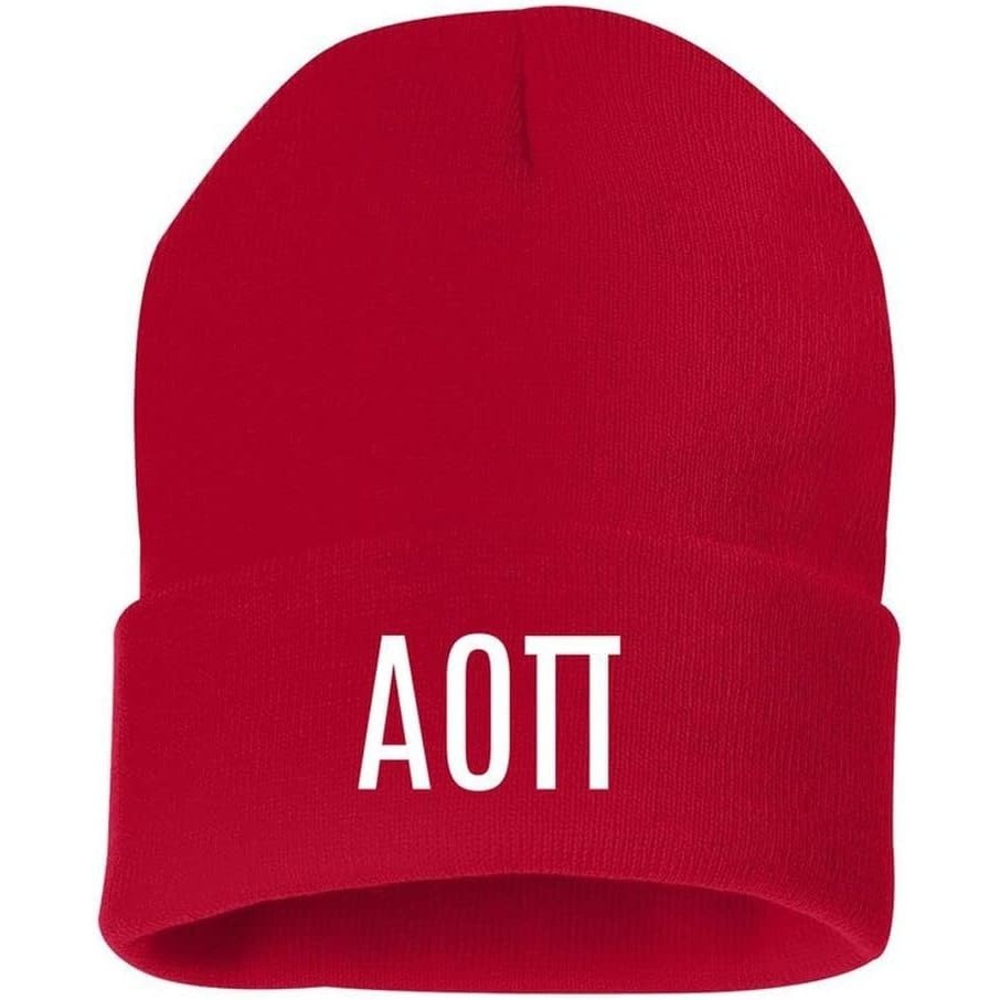 image:imageGreekgear Alpha Omicron Pi AOII Greek Letter Knit Cap Red
