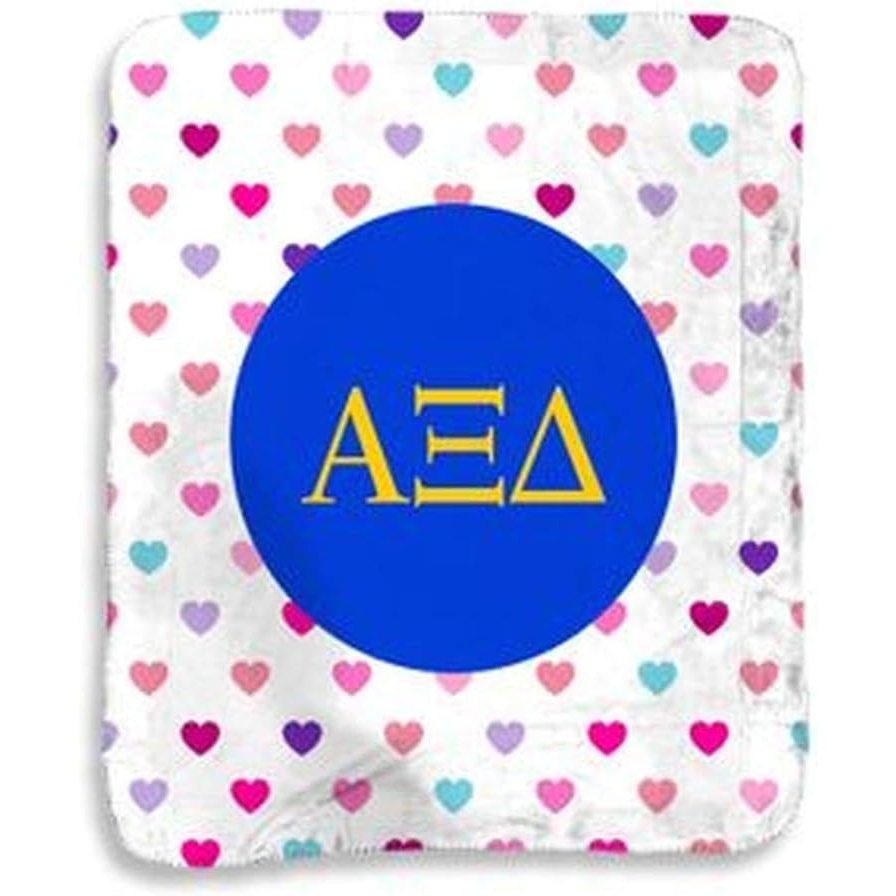 image:imageGreekgear Alpha Xi Delta Hearts Sherpa Lap Blanket
