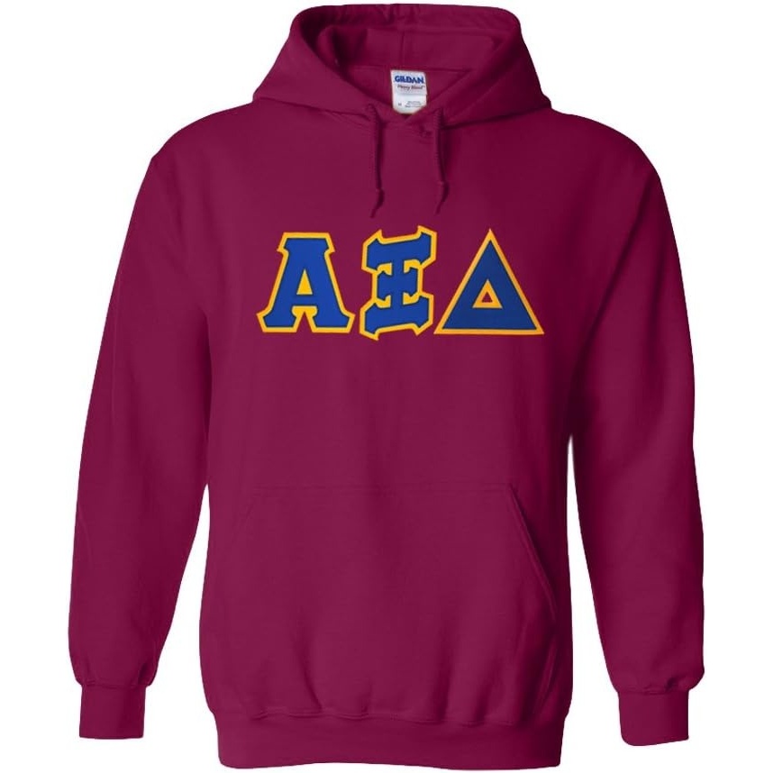 image:imageGreekgear Alpha Xi Delta Lettered Hooded SweatshirtMagenta Pink