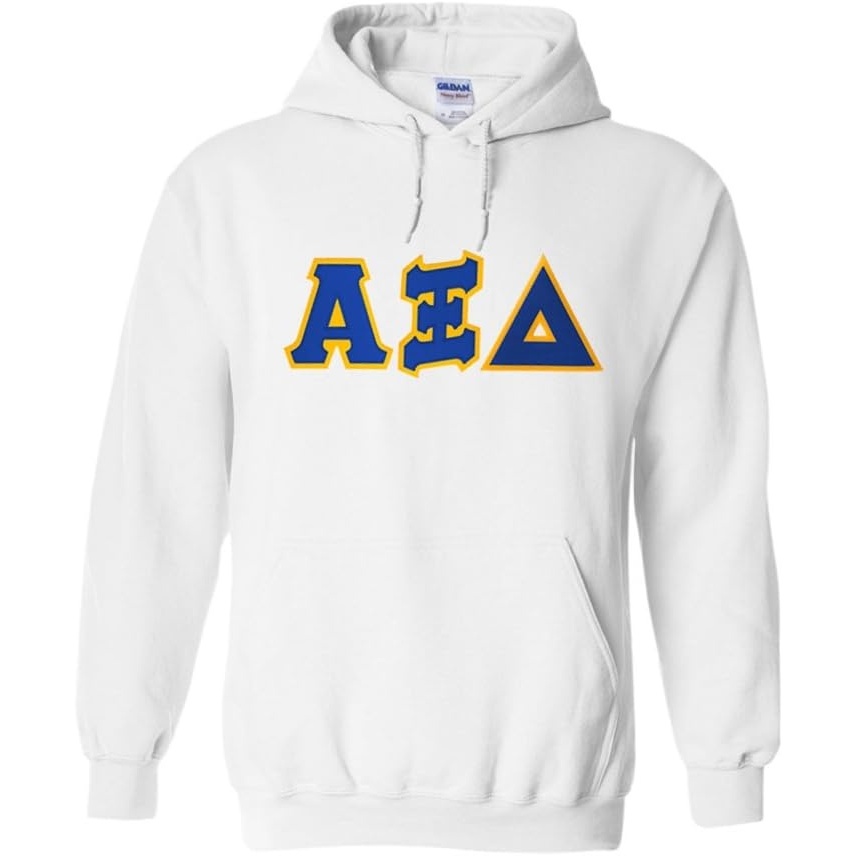 image:imageGreekgear Alpha Xi Delta Lettered Hooded SweatshirtWhite