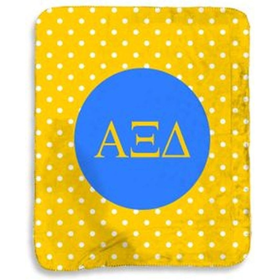 image:imageGreekgear Alpha Xi Delta Polka Dots Sherpa Lap Blanket