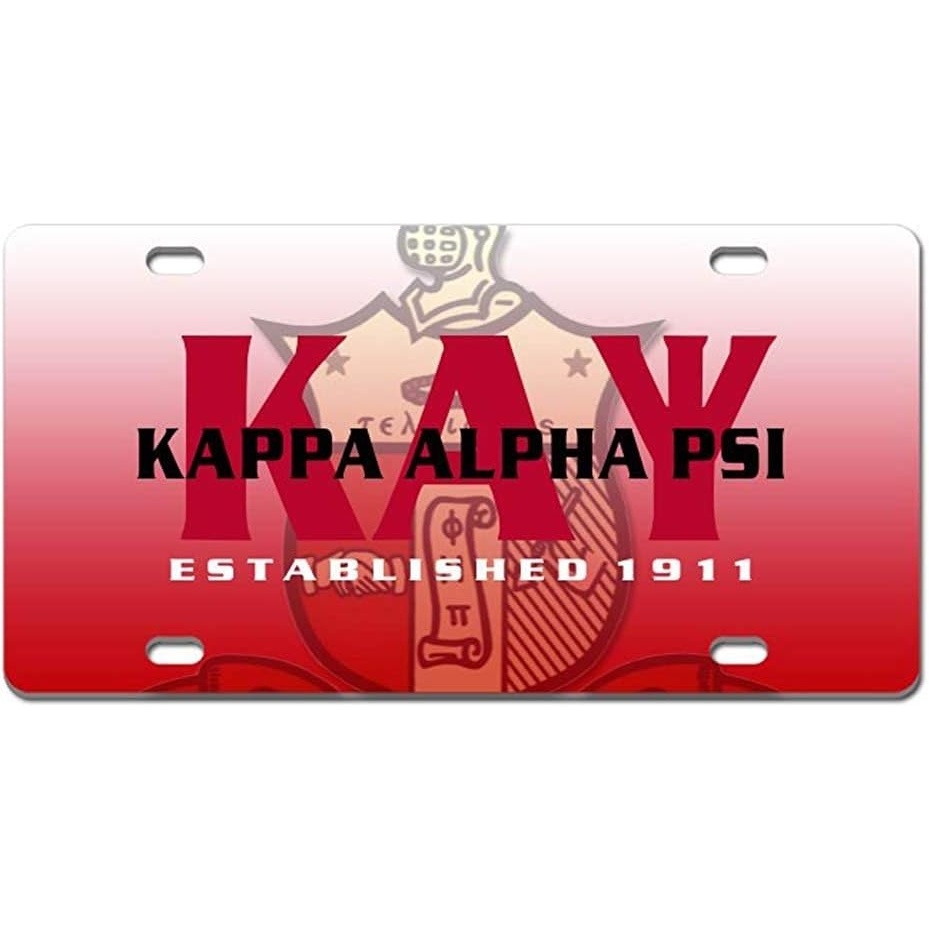 image:imageGreekgear Kappa Alpha Psi License Cover Red wRedBlack Imprint Color
