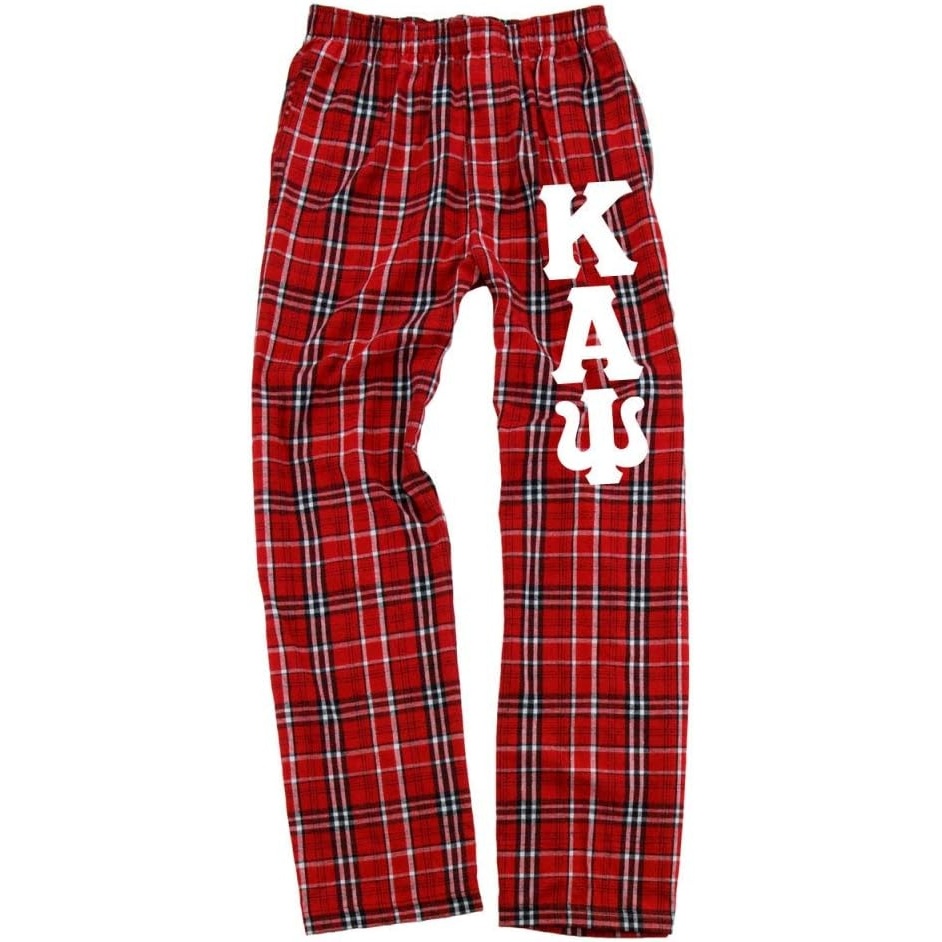 image:imageGreekgear Kappa Alpha Psi Pajamas Red Flannel Unisex Pajama BottomsRedWhite