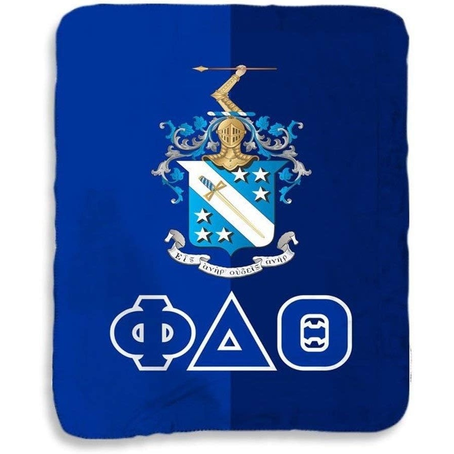image:imageGreekgear Phi Delta Theta Two Tone Sherpa Lap Blanket