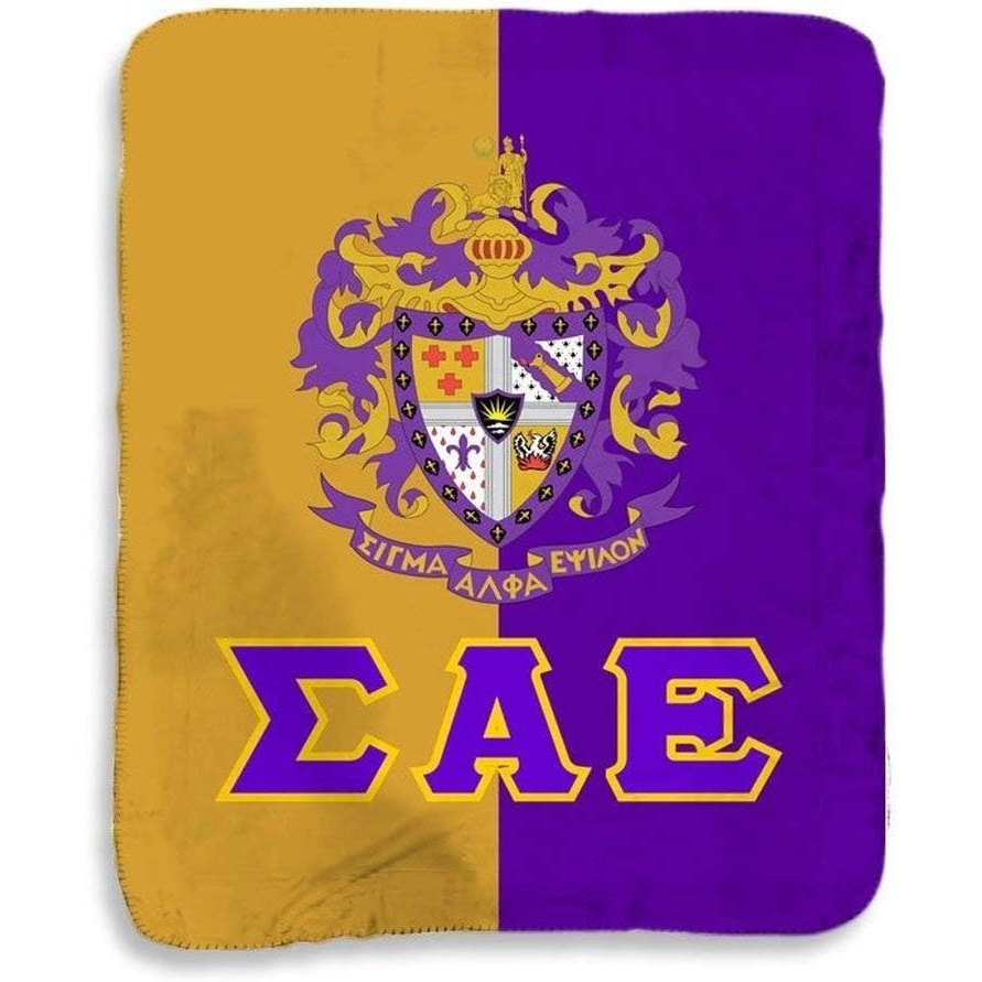 image:imageGreekgear Sigma Alpha Epsilon SAE Two Tone Sherpa Lap Blanket