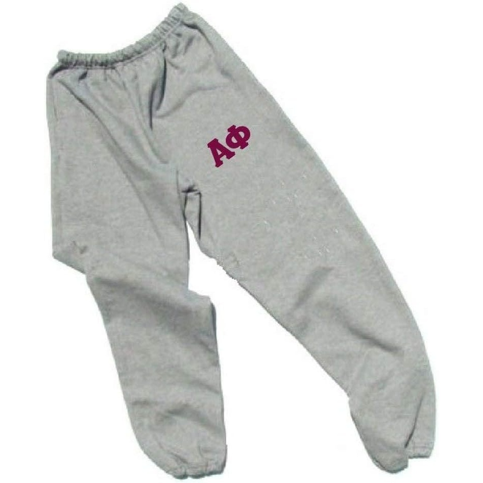 image:imageGreekgear Womens Alpha Phi Lettered Thigh SweatpantsSports Grey