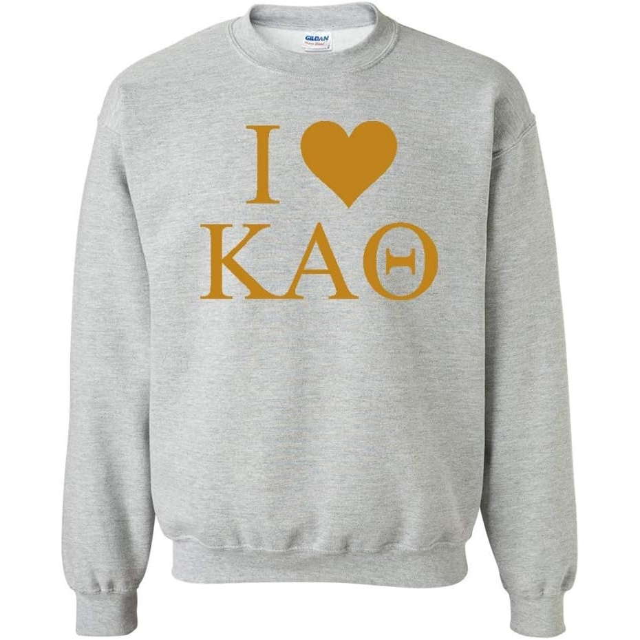 image:imageI Love Kappa Alpha Theta Crewneck SweatshirtLight Grey