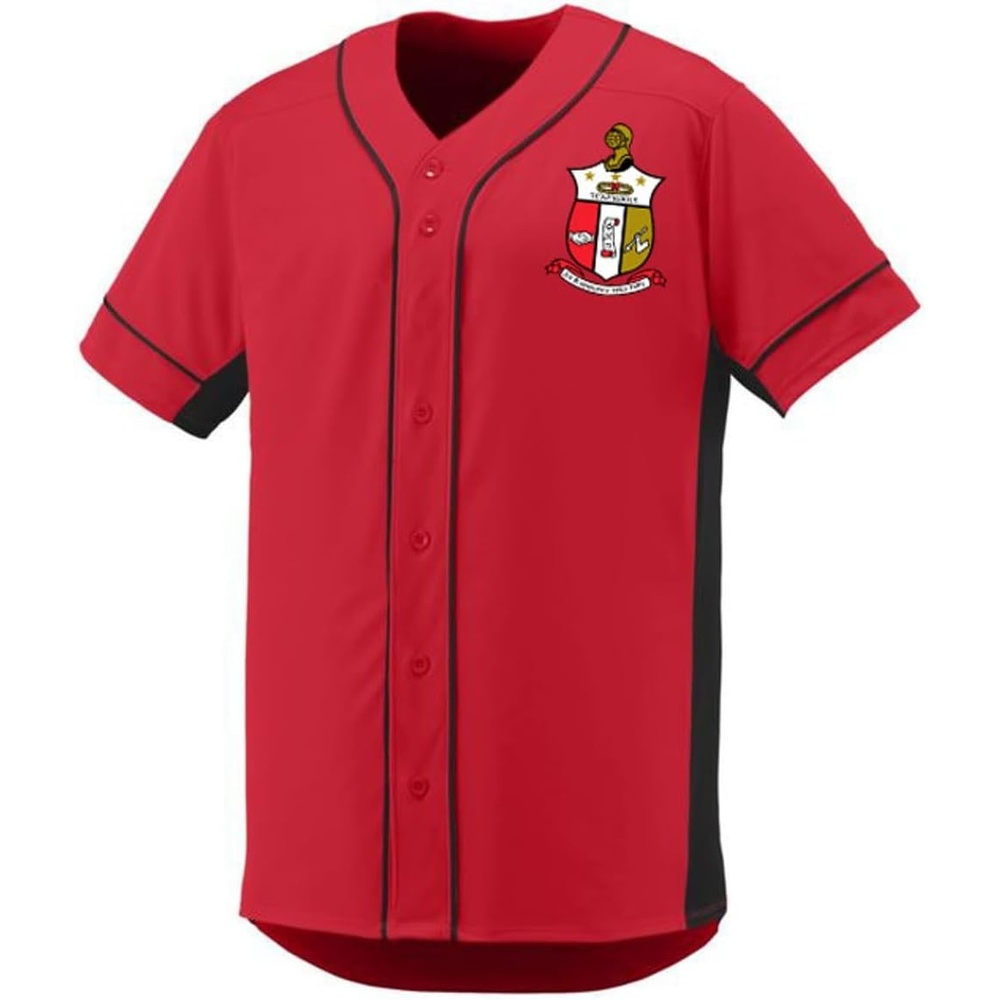 image:imageKappa Alpha Psi Fraternity Crest Slugger Baseball JerseyRedWhite