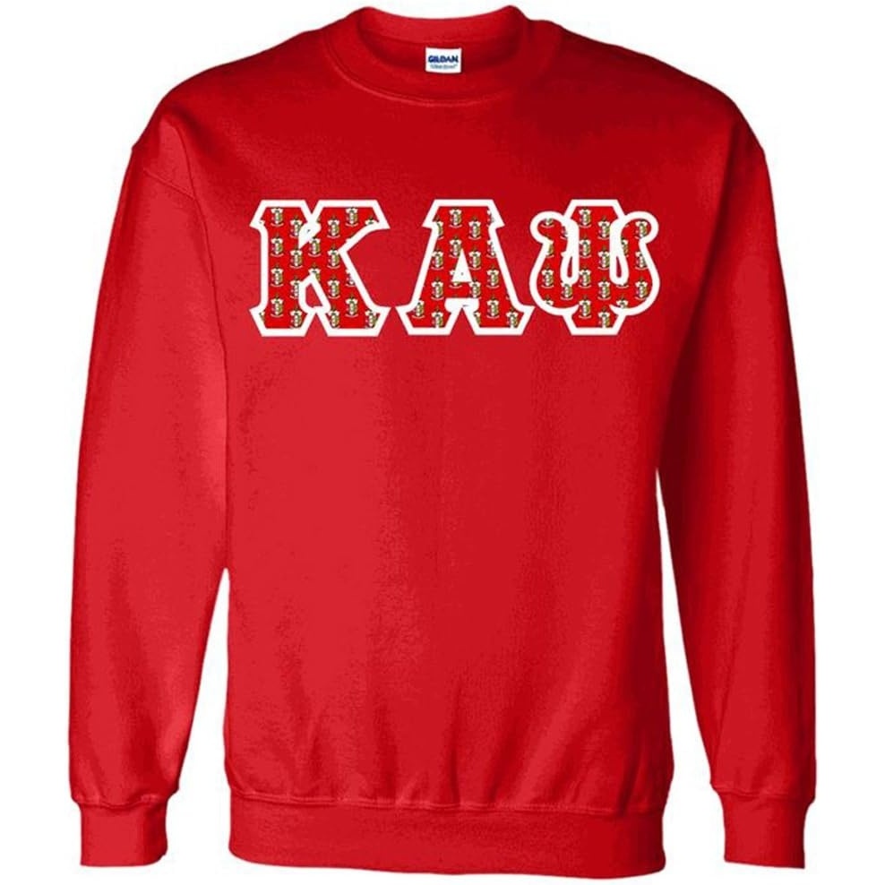 image:imageKappa Alpha Psi Fraternity Crest Twill Letter Crewneck SweatshirtRed